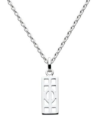 Sterling silver mackintosh open oblong necklace
